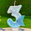 Mermaid Tail Digital Birthday Candles for Cake Decoration and Party DIY