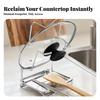 Pot Lid Rack with Drain Tray Countertop Pot-Lid Board Holder Vertical