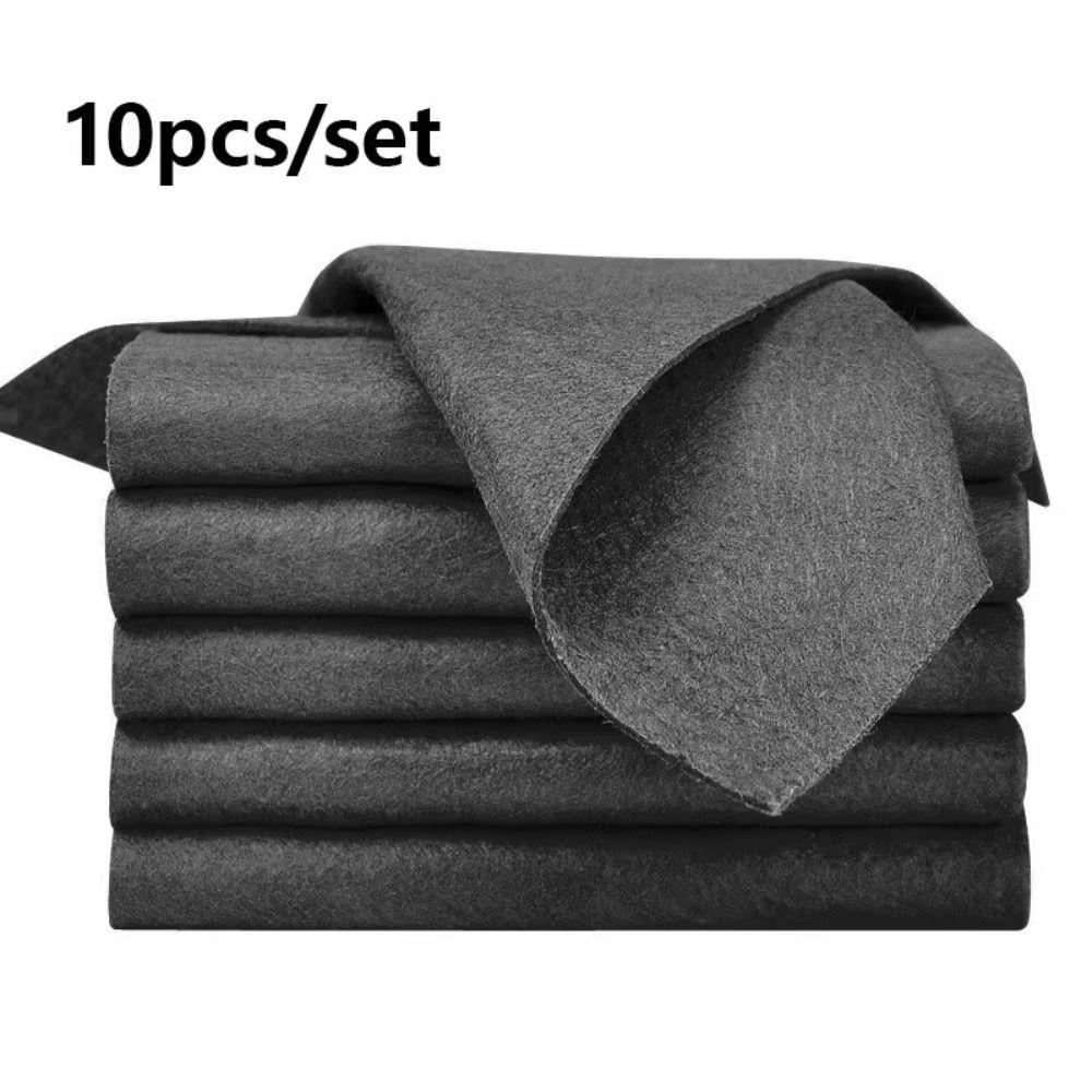 10Pcs/Set Thickened Cleaning Cloth Quickly Clean Reusable Microfiber Rag No Trace No Watermark Scouring Pad Household