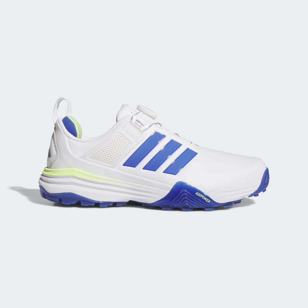 adidas ADIPOWER 26 BOA SPIKELESS GOLF SHOES KK2839 Men's Performance Sports Shoes Cloud White / Dual Indigo / Frozen Lemon