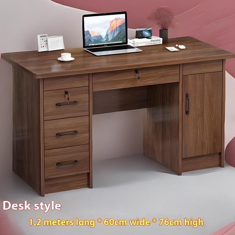 Massivholz Schreibtisch Computertisch Schreibtisch Ökologisches Brett Einzelperson Mitarbeiter Schreibtisch Heimgebrauch mit Schublade und