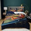 Christmas Soft Duvet Cover Carton Mery Chirstmas Santa Claus Elk Comfortable Quilt Cover Gren for Children Adult Peoples Holiday Gifts Bedrom Decor