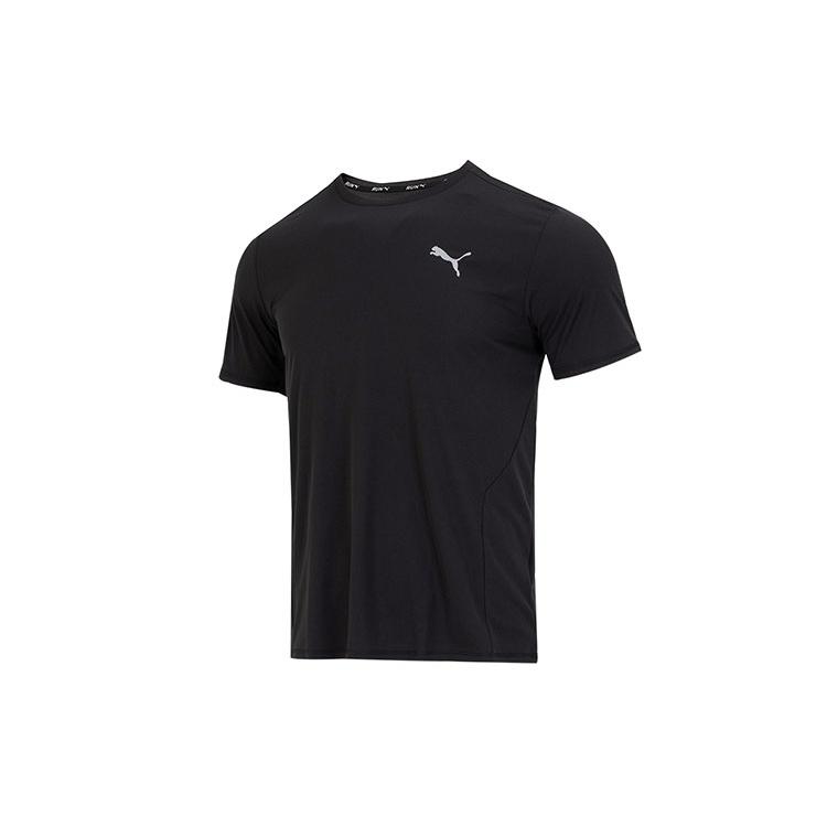 PUMA Run Favorite Short Sleeve T-Shirt  Black  Men s 523685-01 S
