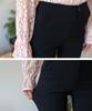 Ppaeppae Hidden Elastic Waist, Long Rise, Comfortable High Slacks