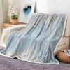 Abstract Blue Cool Colors Throw Blanket 60x80 Inch Soft Cozy Bed Sofa