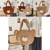 Adorable Large Capacity Plush Bear Shoulder Bag For Women Cartoon Tote Bag