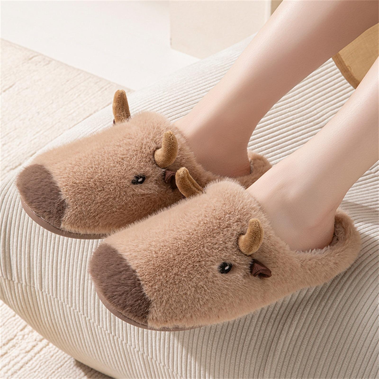 Women s Fashionable Cute Warm Indoor Soft Sole Cotton Slippers 43 хаки 1170₽