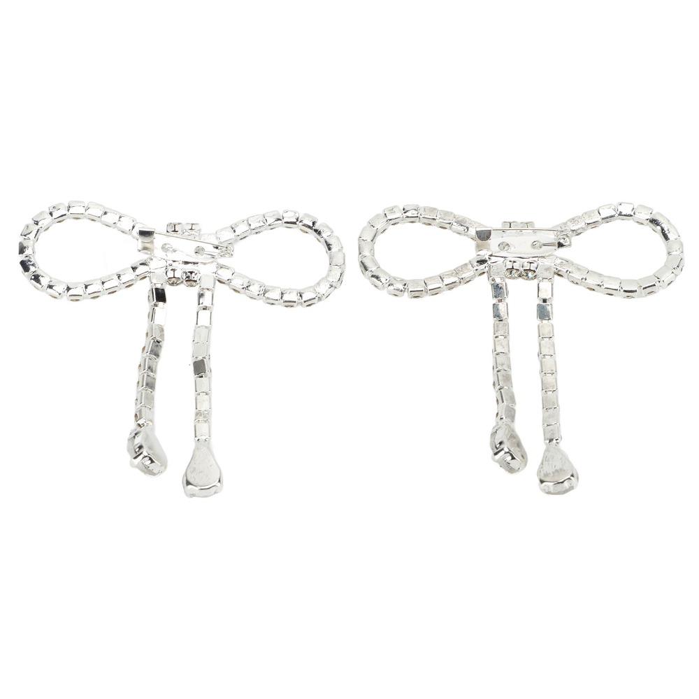 2pcs Rhinestone Design Rhinestone Bow Brooch Tassel Design Tassel Brooch Pin Celebrations