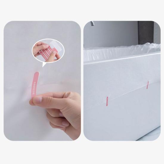 5Pcs Bathtub Cover Bags Disposable High Temperature Resistant Thickened Good Flexibility Shower Plastic Bathtub Cover Liners Films Household Supplies