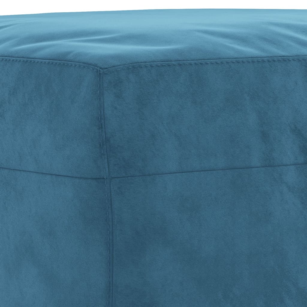 4 Piece Sofa Set with Cushions Blue Velvet