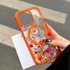 Colorful Floral Wireless Charging and Magnetic Clear Phone Case For iPhone 17 Pro Max 16 Plus 15 14 13 12 11 16E 17 Air 17 Cover