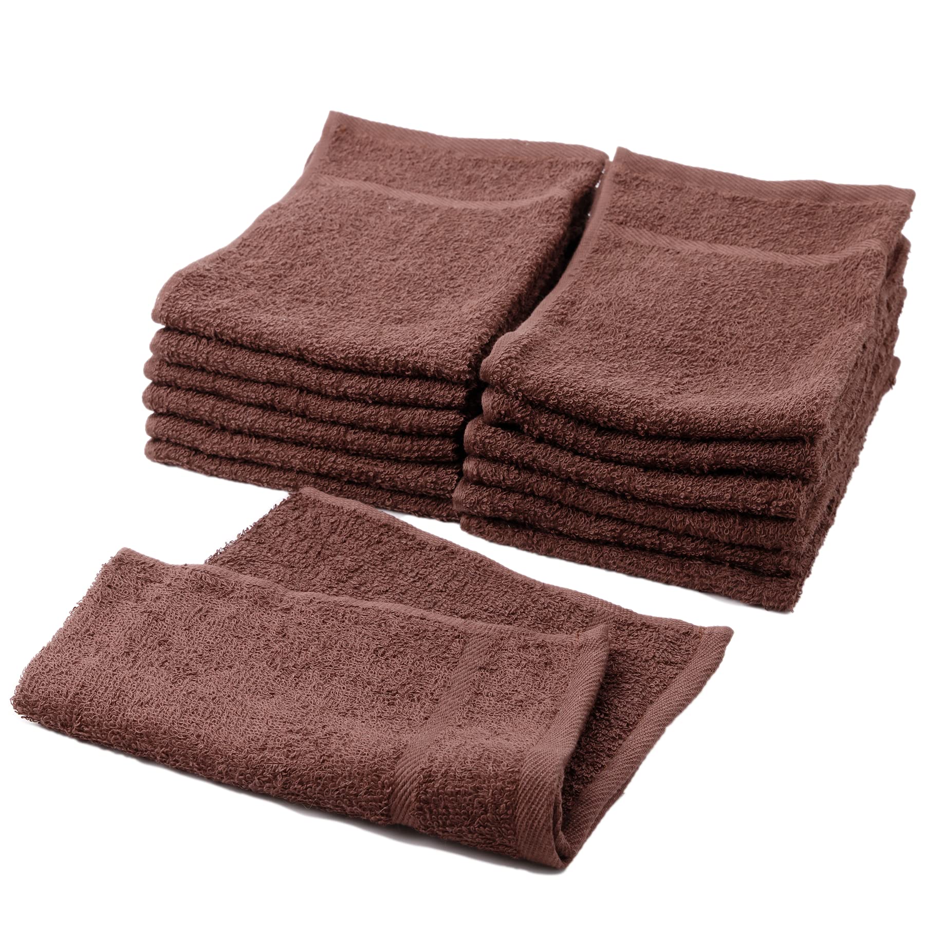 Muco Towel Hand Senshu Hand Thin Set of 12 (No-Glue Towel) Towel, Dishcloth, Towel, (90), (Brown)