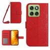 For Motorola Edge 60 5G HT04 Skin Feel Sun Flower Embossed Flip Leather Phone Case with Lanyard