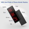 3 Inch Wireless Remote Control Gym Timer Big LED Interval Workout Clock Time Date Count Down Up Training Stopwatch