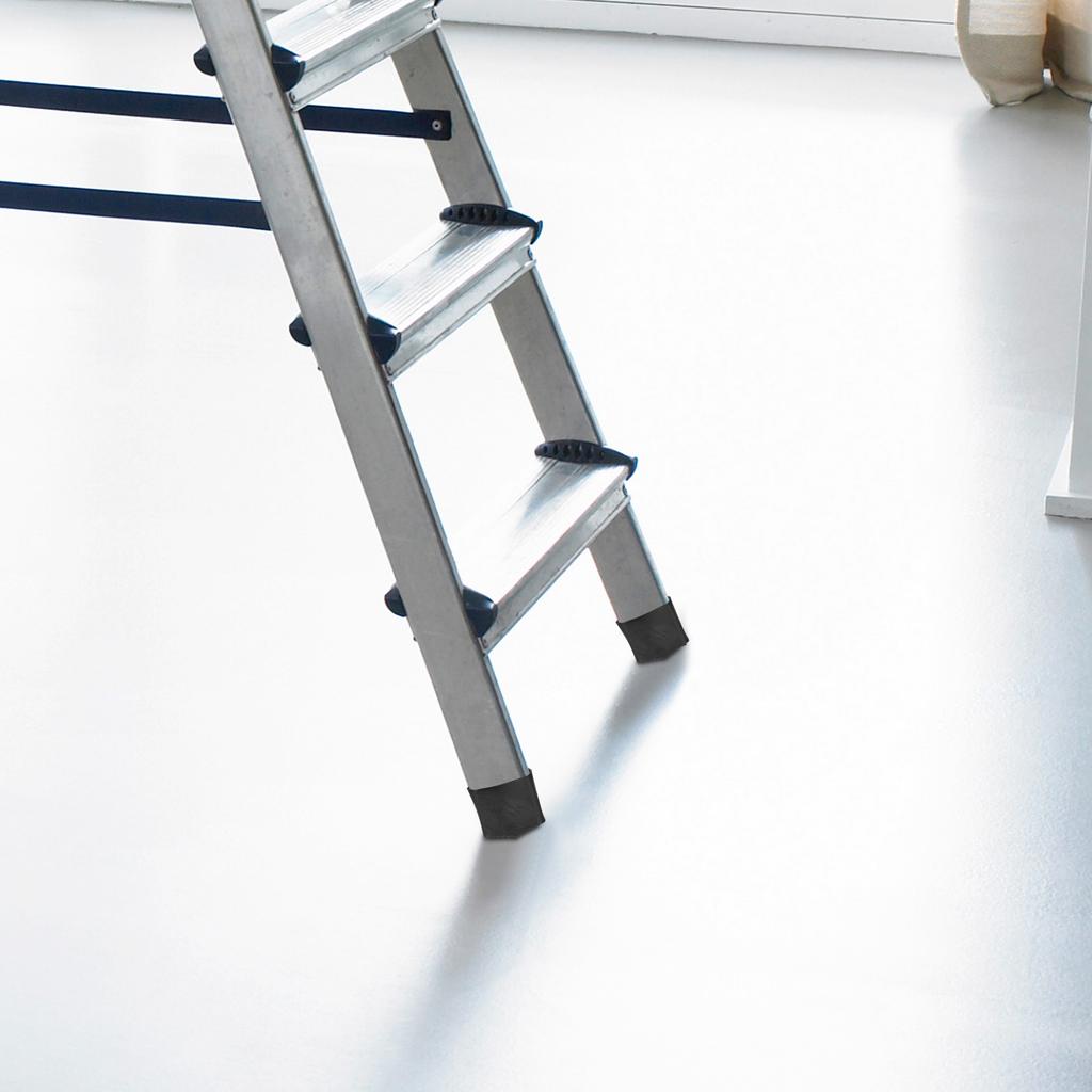 2 ks Černé gumové kryty na nohy žebříku, protiskluzové podložky, 2x4cm čtvercové stabilizátory, ochranné krytky nohou pro nohy domácího nábytku