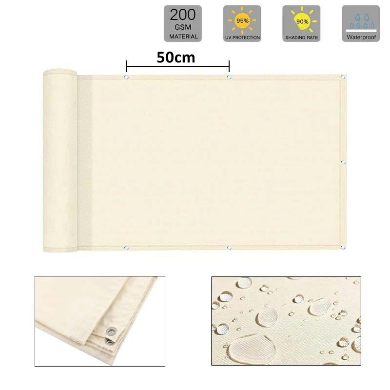 5 Colors 100% Polyester Fence Net Waterproof Balcony Safety Privacy Screen Terrace Pergola Windproof Rainproof Barrier Fabric