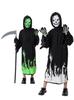 Halloween-Kostüm für Sensenmann inklusive schicker Sense [Suerba] Kinder, Kostüm, Kleid, Geist, Teufel, Cosplay, Kinder, Veranstaltungen, (M (120-130CM))
