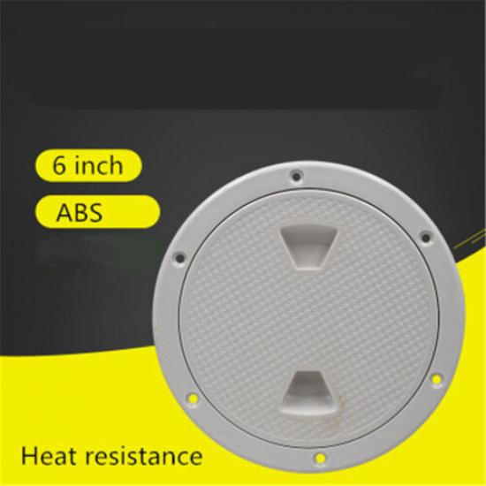 ABS White Round Boat Yacht Marine Out Deck Plate pection Access Hatch Cover