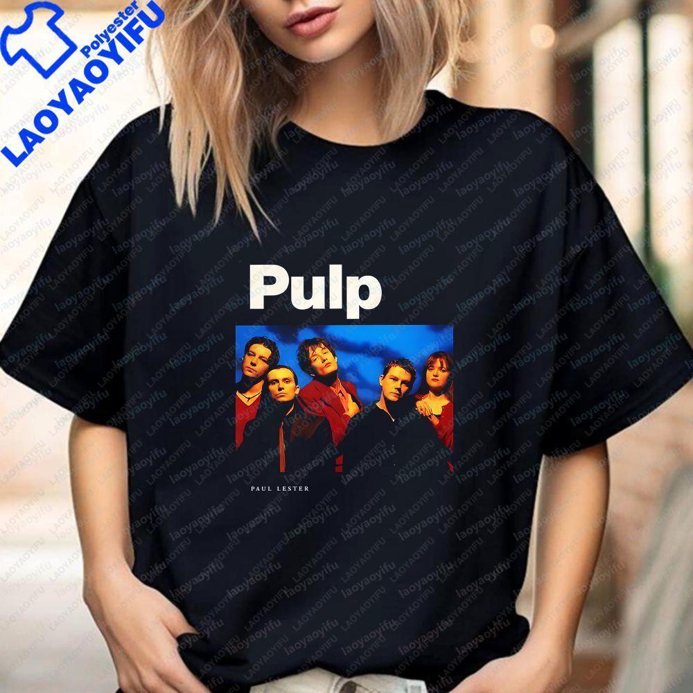 Pulp Band - Summer Trend Harajuku Short-Sleeved Unisex's and WoUnisex's Universal Shirt Pattern Large-Sized Comfortable T-Shirt