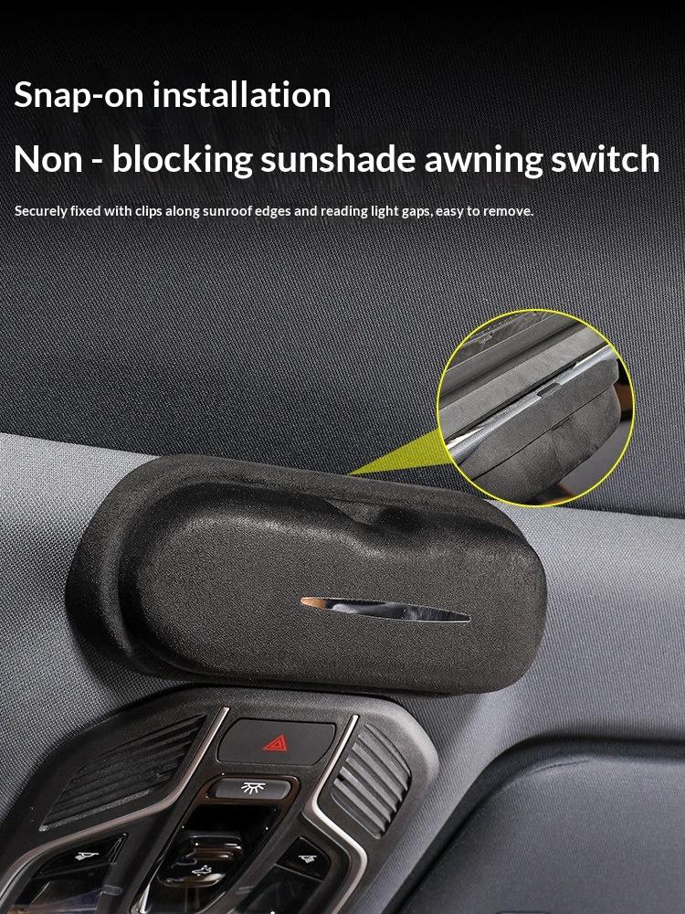 For Geely Starray EM-i Car Premium Suede Sunroof Mount Glasses Storage Organizer Protective Eyeglass Case