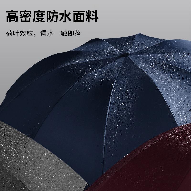 New household oversized manual folding umbrella large vinyl sunscreen umbrella dual-purpose adult storm-resistant and windproof umbrella