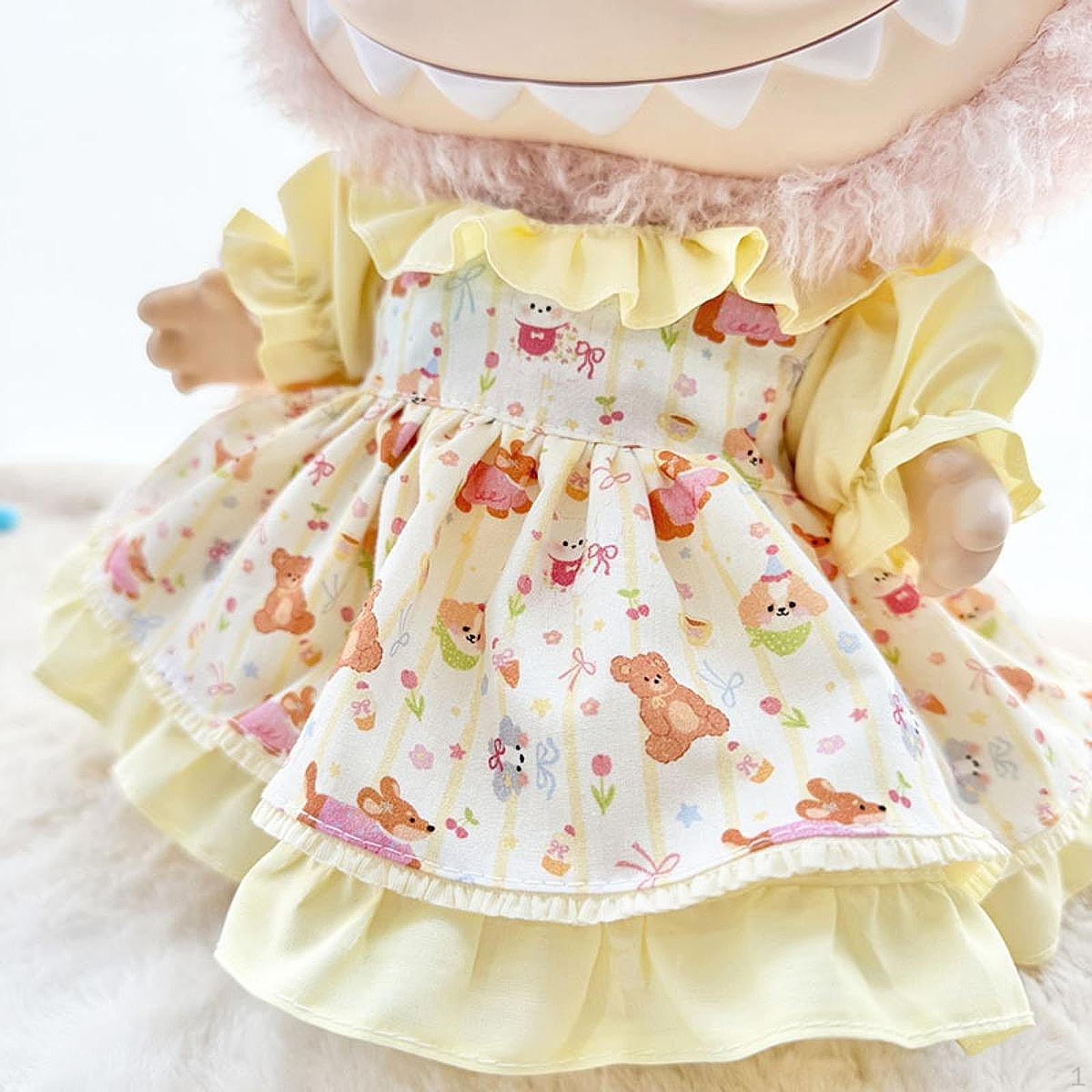 

Модный костюм для кукол, одежда ручной работы с бантом на голове, костюм для куклы, костюм для