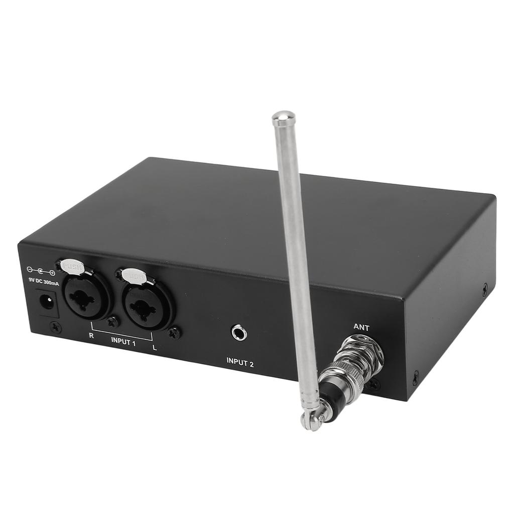 Wireless Monitor System 526MHz to 535MHz Stereo Ear Monitor Transmitter Receiver for Live Streaming