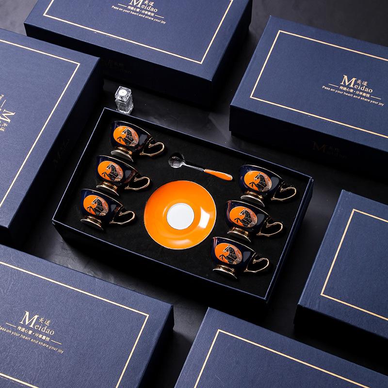 High-end Exquisite Bone China Mug Afternoon Tea Tea Set Premium European Coffee Cup Gift Box Wedding Gift Tableware Luxury Cups