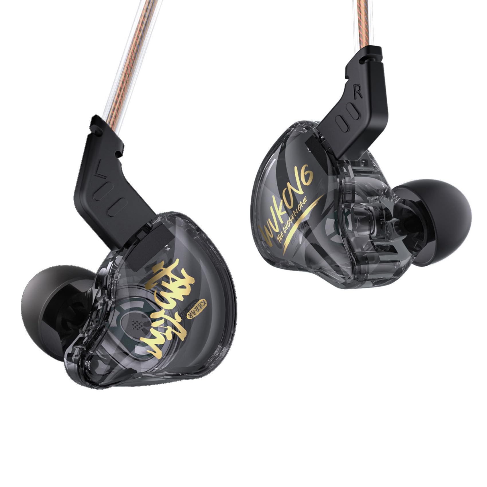 

Yinyoo KBEAR K01 Monkie Gaming Earphones Wired Monitors with Spatial Acoustic Effects for FPS Noise HiFi Sound Deep Suitable for Remote Monitoring No чорний