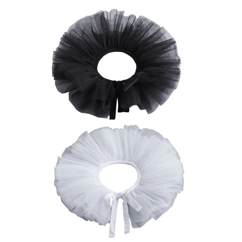 Renaissances Styles Ruffle Collar Layered Neck Wrap Cosplay Collar for Historical Reenactments and Fancy Dress 1