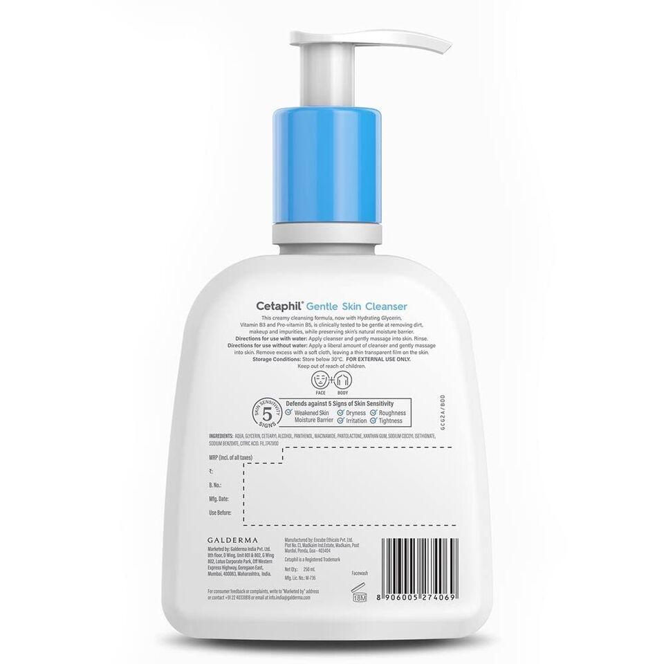 Cetaphil Face Wash Gentle Skin Cleanser for Dry To Normal, Sensitive Skin, 250ml