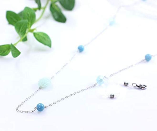 Barzaz Brillenkette Brille Sonnenbrille Blau Halskette, 2-Wege-Band, Kordel,