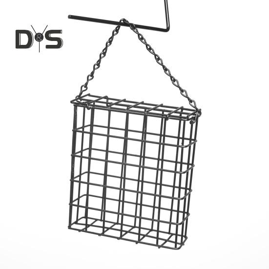 Suet Cage Bird Feeder Outdoor Garden Iron Cages Outside Hanging Suet Feeder Single Suet Cake Wild Bird Feeder