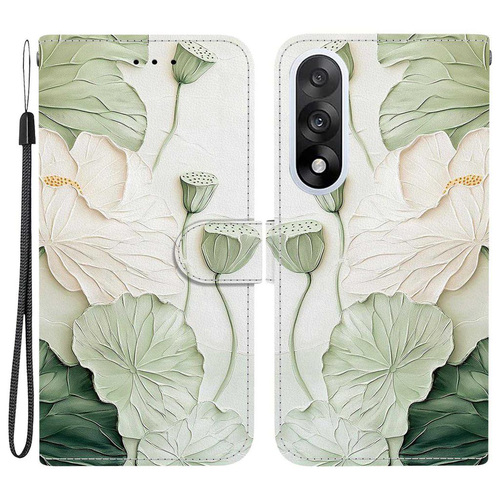 For OnePlus Nord 5 5G/Ace 5 Ultra 5 5G Wallet Case Pattern Printing Leather Stand Phone Cover with Strap