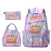 Cr7 Ronaldo 67 Print Student Rugzak Set met Lunchtas Etui Tienermeisjes School Reis Dagrugzak