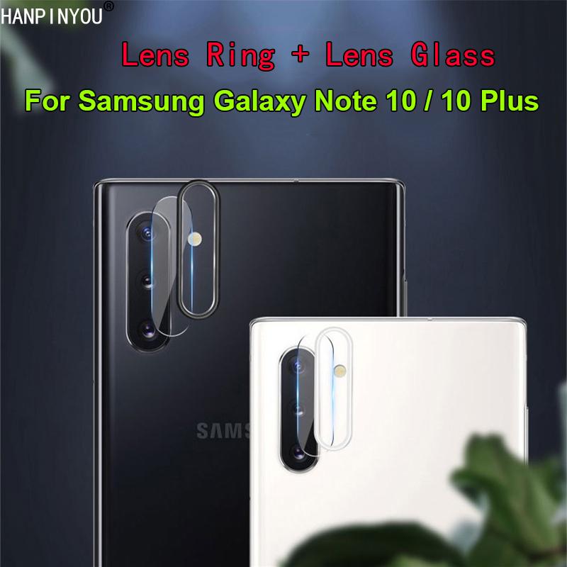 1 Set For Samsung Galaxy Note 10 Plus Camera Metal Protective Ring + Lens Tempered Glass