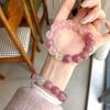 Natuurlijk Paars Rozenkwarts Armband voor Vrouwen, Trekt Liefde en Geluk aan, High-End Luxe Niche Nieuw Ontwerp