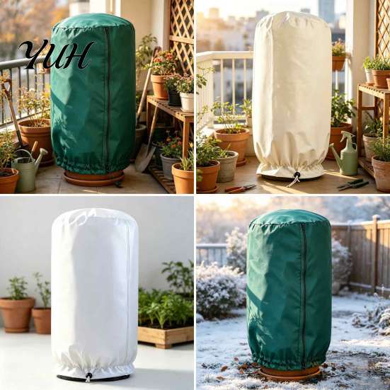 Weatherproof Plant Covers for Winter Protection Cover, Frost Cloth with Zipper And Drawstring, Reusable Outdoor Plants Freeze Cover Garden Fruit Trees