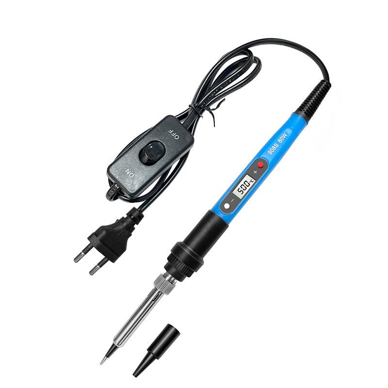 80W Elektrisches Lötkolben-Set mit LED-Anzeige & Einstellbarer Temperatur für Haushaltsreparaturen
