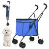 Pet Stroller Foldable Portable Multi Function Trolley For Small Medium Dog Cat Teddy Outdoor Travel Shopping Cart