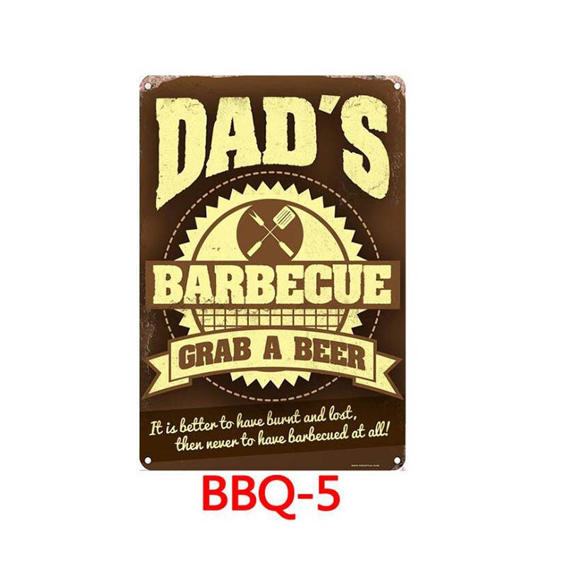 Fresh BBQ Plaque Metal Vintage Tin Sign Pin Up Shabby Chic Decor Metal Signs Vintage Bar Decoration Metal Poster Pub Metal Plate
