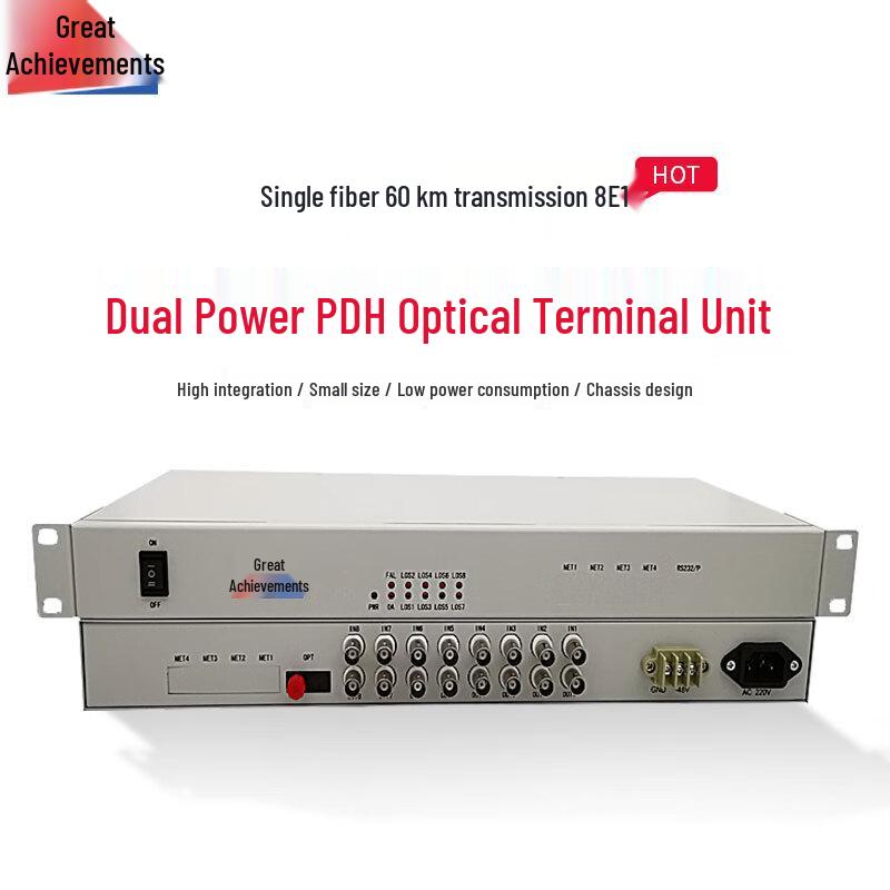Hongji HJ-E8D60 8E1 PDH Optical Transceiver