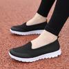 Women Breathable Slip-On Fitness Sneakers Ladies Non-Slip Casual Walking Shoe Lightweight Big Size 42 Flying Woven Walking Shoes