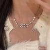Elegant Pearl & Diamond Star Necklace – Light Luxury Clavicle Jewelry, Versatile and Stylish Five-Pointed Star Design