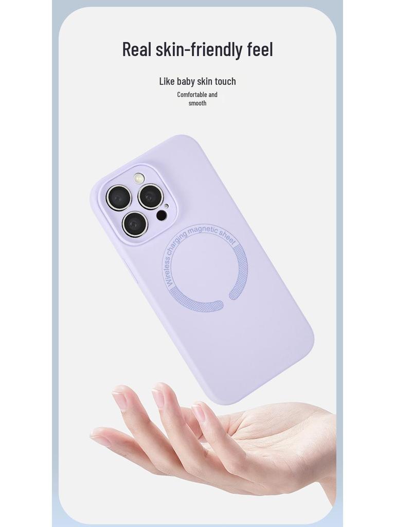MagSafe Shockproof Liquid Silicone Case with Lens Protection for 16 Pro Max