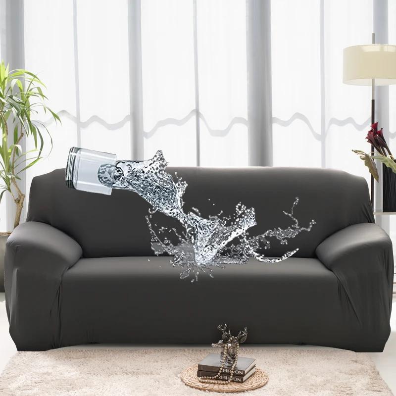 1/2/3/4 Seats Sofa Couch Cover Waterproof Elastic Corner Sofa Covers L Shaped Sofa Slip Cover Protector Bench Cover Thin Fabric