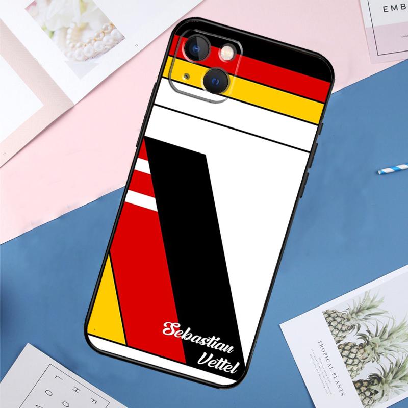 Vettel Helmet Phone Case For iPhone 11 14 15 16 Pro Max 13 12 Mini XS X XR Plus Protection Cover