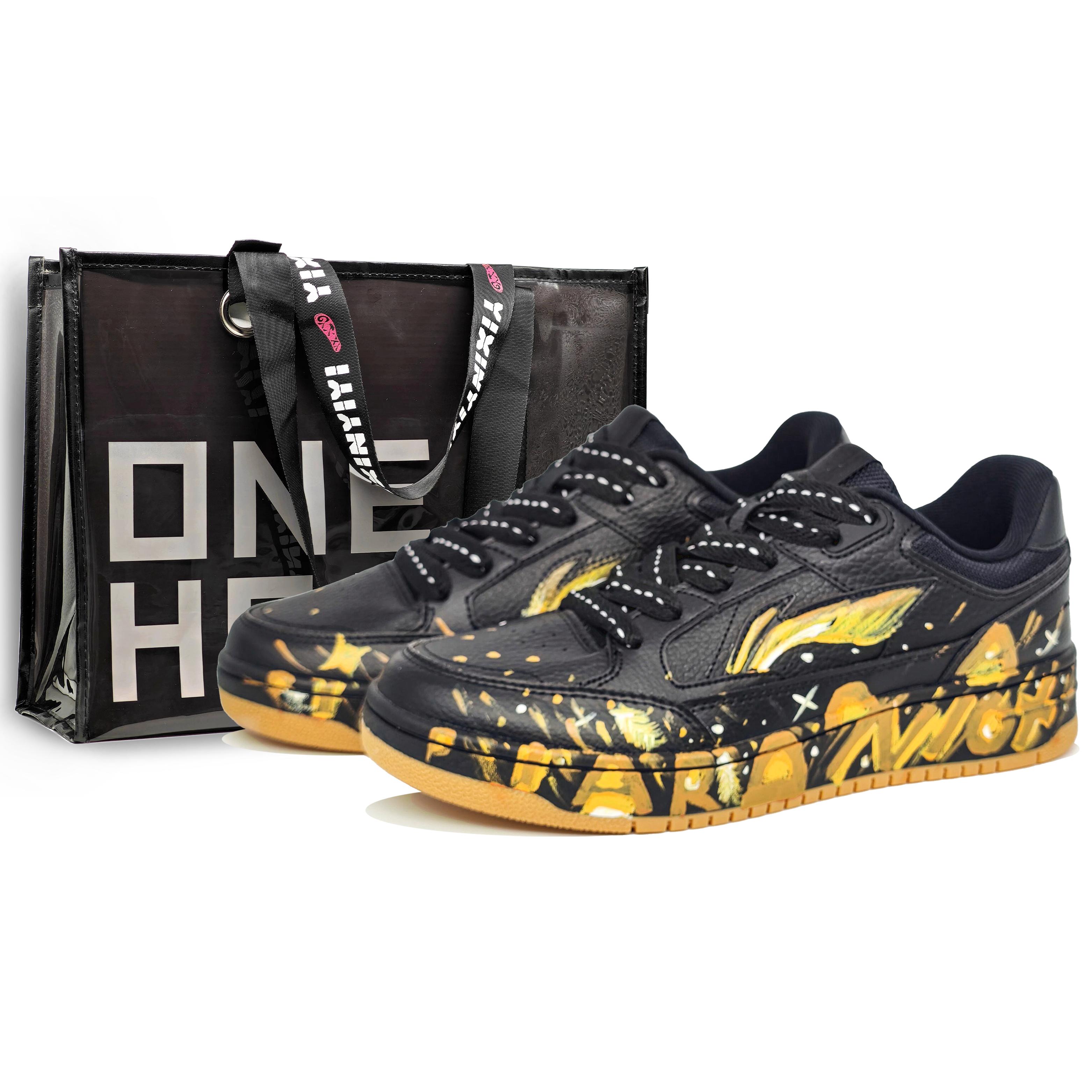 Li Ning Skyrim Нескользящие Износостойкие Нескользящие Износостойкие Низкие Скейтборд-Ботинки Мужские AGCU095-6(Команда400-) 39