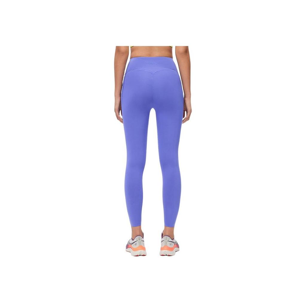 SAUCONY Logo Oddychające Legginsy Sportowe z Wysokim Stanem Slim Fit Legginsy Damskie Jasnofioletowo-Niebieskie SC1249036A-BL36