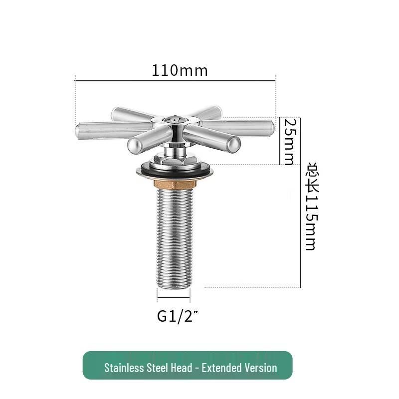 OEING High-Pressure Bar Sink Glass Rinser with Stainless Steel Head